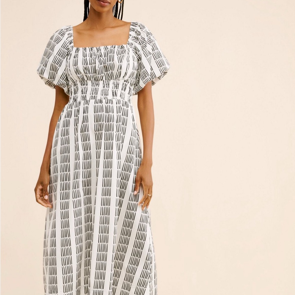Maeve Puff Sleeve Smocked Maxi Dress